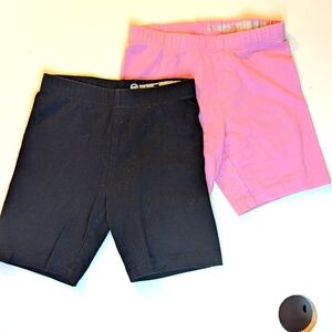 Girls 6/6x biker shorts black and pink set of 2 bundle